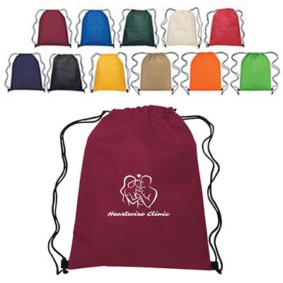 Non-Woven Drawstring Cinch Sports Bag - 14" X 18"