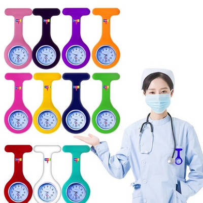 Unisex Nurses Lapel Watch Silicone