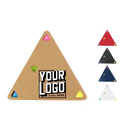 Eco-Friendly Triangle 4-Color Sticky Note Set