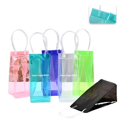 Clear PVC Wine Tote Bag