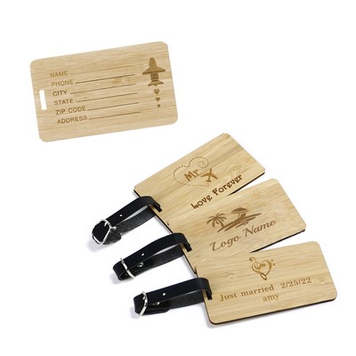 Bamboo Luggage Tag