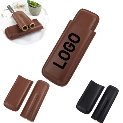 Travel Leather Cigar Case 2 Packs