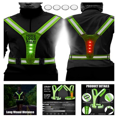 LED Reflective Running Vest Good Visibility Light Vest