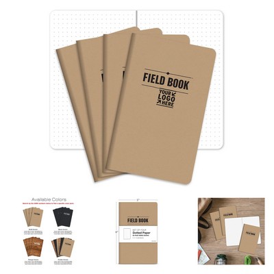 80 Pages 40 Sheets 5 x 8 Inch Kraft Dot Graph Memo Book