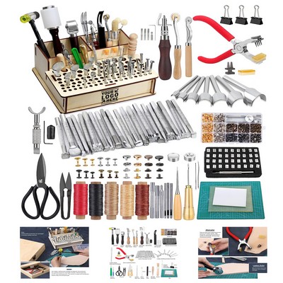 447 Pieces Leather Crafting Tools and Supplies Kit with Instructions