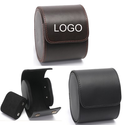 Leather Watch Roll Travel Box