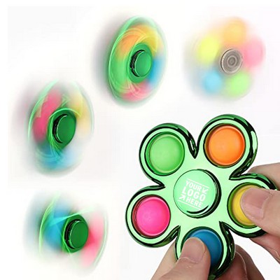 Electroplate Push Pop Bubble Fidget Spinner