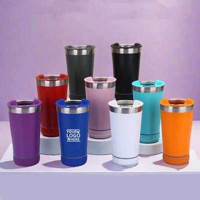 16 oz Tumbler with Built-In Speaker and Bottle Opener