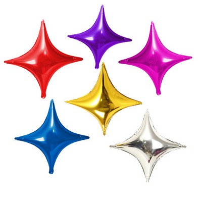 10-Inch Four-Point Star Foil Balloons