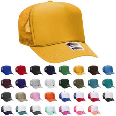 Otto Youth High Crown Foam Trucker Cap w/Mesh Back