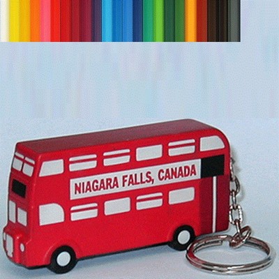 Double Decker London Bus Stress Reliever Keychain