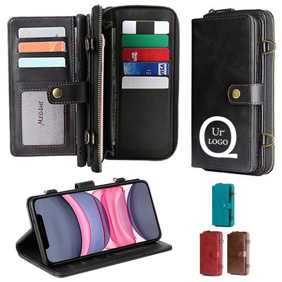 Leather Multifunction Wallet Phone Stand