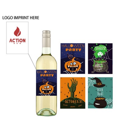 24 Pcs Halloween Wine Bottle Labels Stickers