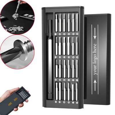 Compact Precision Screwdriver Set With 24 Bits