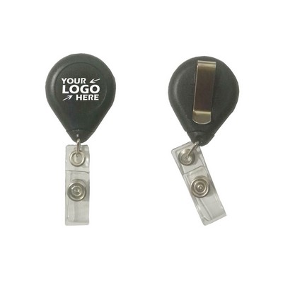 Teardrop Retractable Badge Reel with Clip