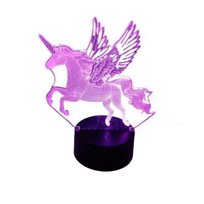 Creative 3D Unicorn Touch Acrylic Night Light