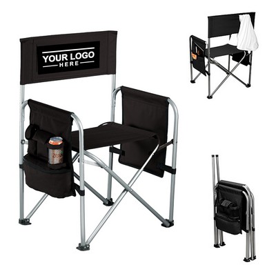 Portable Director's Chair for Game Day or Outdoor Events