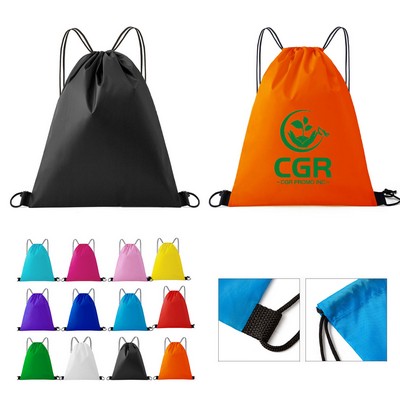 210D Polyester Drawstring Gym Travel Backpack