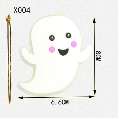 Silicone Smiling Ghost Keychain Charm