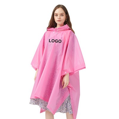 Disposable Hooded Rain Poncho