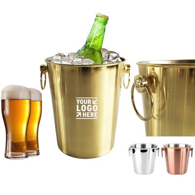 4.5L Stainless Steel Ice Bucket with Handgrip