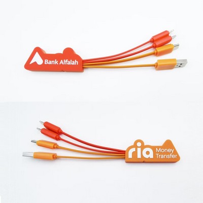 4in1 PVC Customized Cell Phone Charging Cable