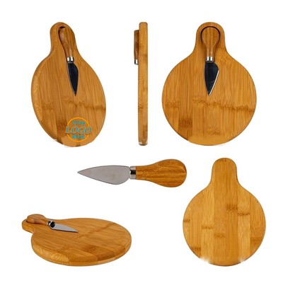 Bamboo Cutting Board w/ Built-in Knife