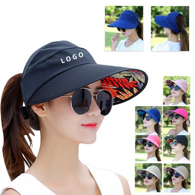 Women Wide Brim Sun Visor Hat