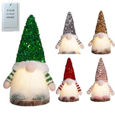 Christmas Faceless Doll Decoration With Lights