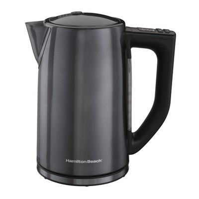 Hamilton Beach Variable Temperature Electric Kettle, 1.7 Liter Capacity, Black Stainless Steel