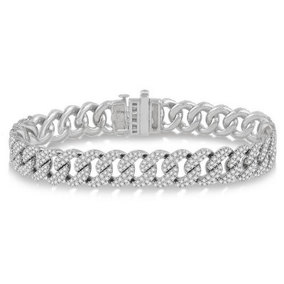 Jilco Inc Diamond Curb And Cuban Bracelet