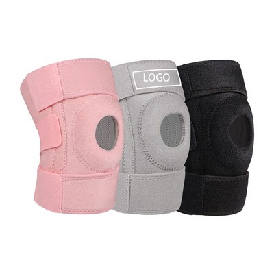 Pain Relief Patella Gel Pads Knee Support Brace w/Side Stabilizer