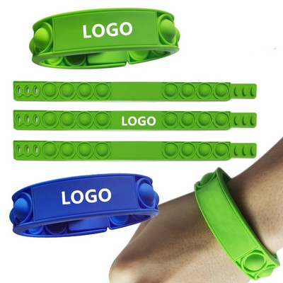 Custom Silicone Fidget Bracelet Push Pop Bubble Wristband