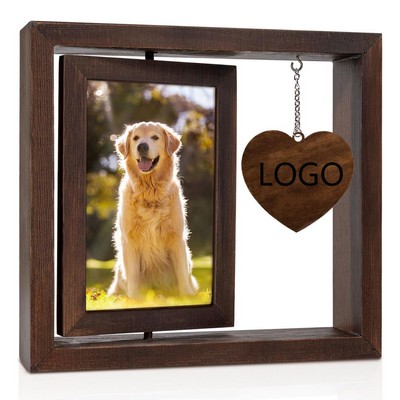 Double Sided Rotating 4X6 Photo Wooden Frame