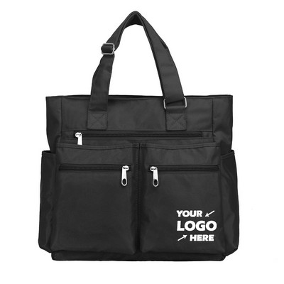 Work Large Tote Bags with Zipper Pockets