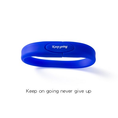 Two Points Silicone Flash Drive Bracelet