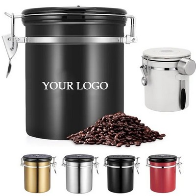 Airtight Stainless Steel Coffee Bean Container