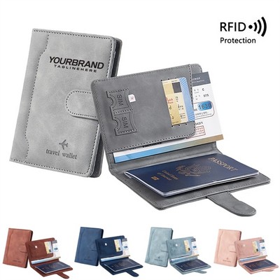 RFID Travel Wallet Passport Holder for Overseas Trips