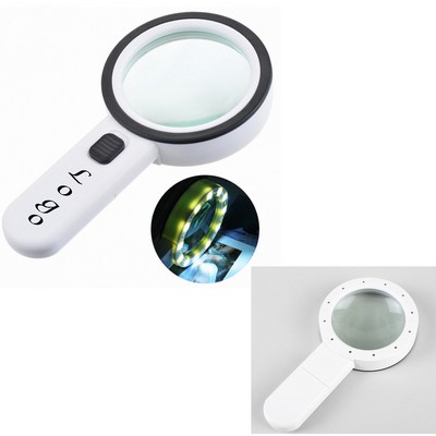 30X Handheld Large Lighted Magnifier