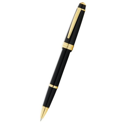 Cross Bailey Light™ Polished Black Resin With Gold Accents Fine Tip Rollerball Pen