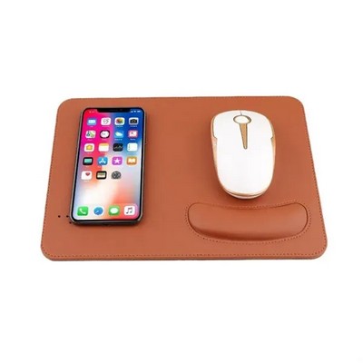 Leather Wireless Charging Mouse Pad