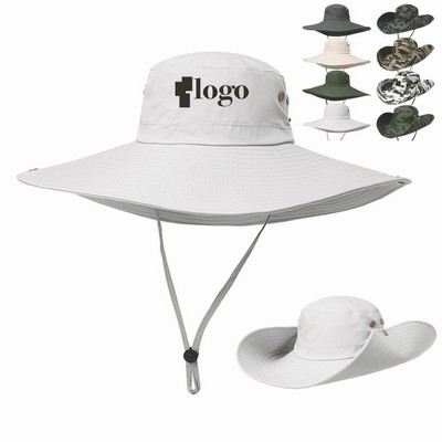 Cotton Adjustable Bucket Safari Boonie Sun Hat