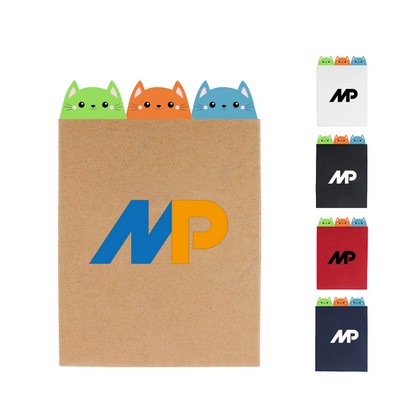 Mini Cat Face Three-color Sticky Notepad Combination