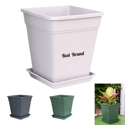 Square Root Control Breathable Plastic Flower Pot