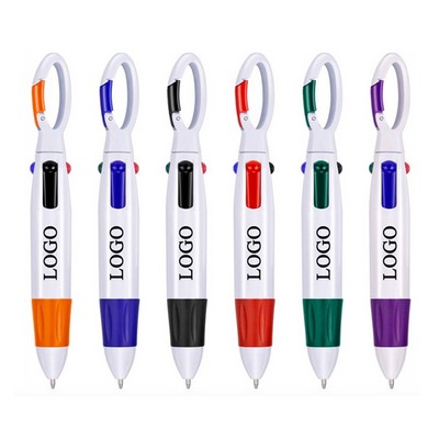 4 Color Ballpoint Pen with Clip