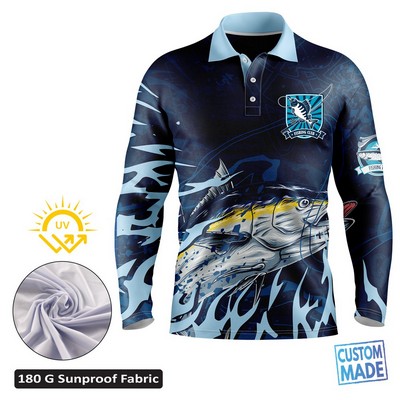 Unisex & Kids' Sublimation SolarProtec Performance Long Sleeve Polo