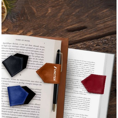 PU Magnetic Bookmark Pen Loop Ribbon Shaped Book Page Clip for Teachers, Students, Book Lovers