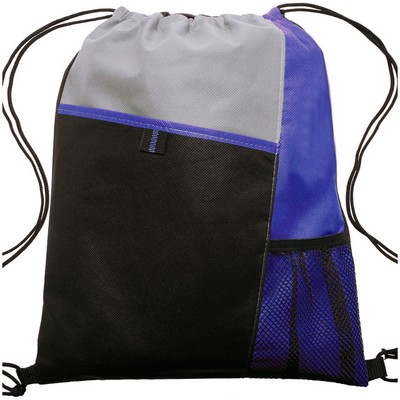 Mesh Pocket Drawstring Backpacks