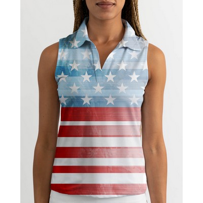 Women's Sleeveless Golf Polo - The Patriot