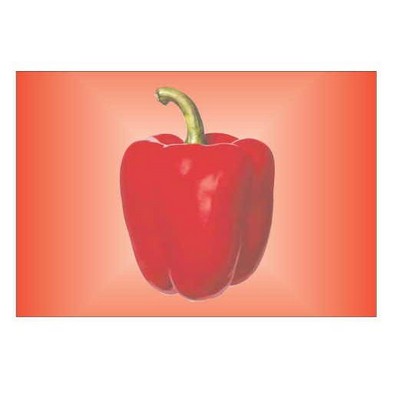 Bell Pepper Rectangle Badge w/ Bar Pin (2"x3")